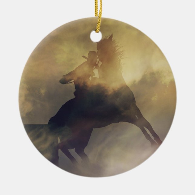 Barrel Racer Gift Ornament (Vorne)