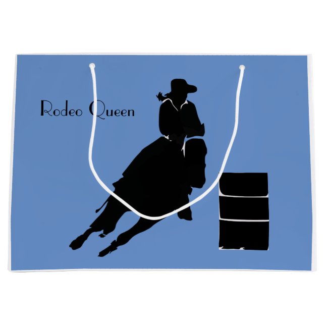 Barrel Racer Große Geschenktüte (Vorderseite)