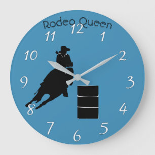 Barrel Racer Große Wanduhr