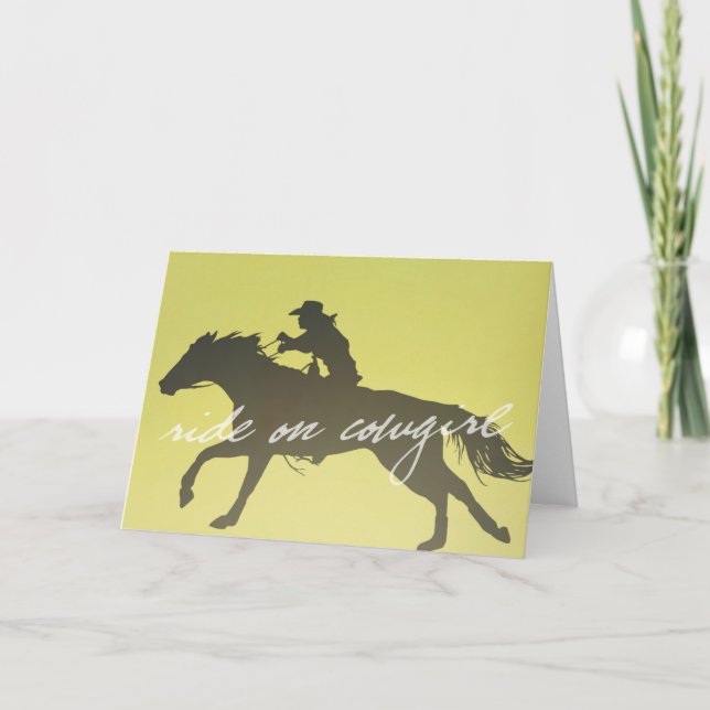 BARREL RACER Grußkarte Dankeskarte (Vorderseite)
