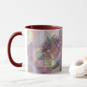 Barrel Racer II (rosa violett geometrisch) Tasse