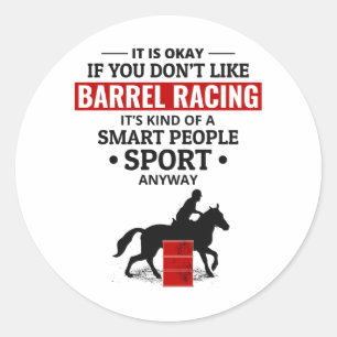 Barrel Racer Rodeo Racing Reiten Runder Aufkleber