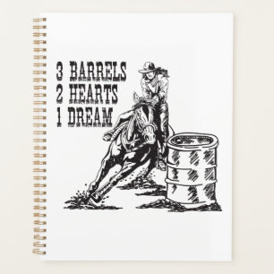Barrel Racing 3 Barrels 2 Herzen 1 Traum Planer