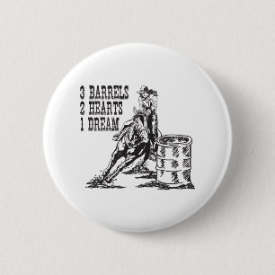 Barrel Racing 3 Barrels 2 Herzen 1 Traummagnet Button