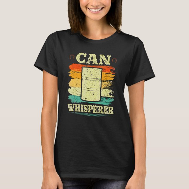 Barrel Racing Can Whisperer Retro Rodeo Barrel Rac T-Shirt (Vorderseite)
