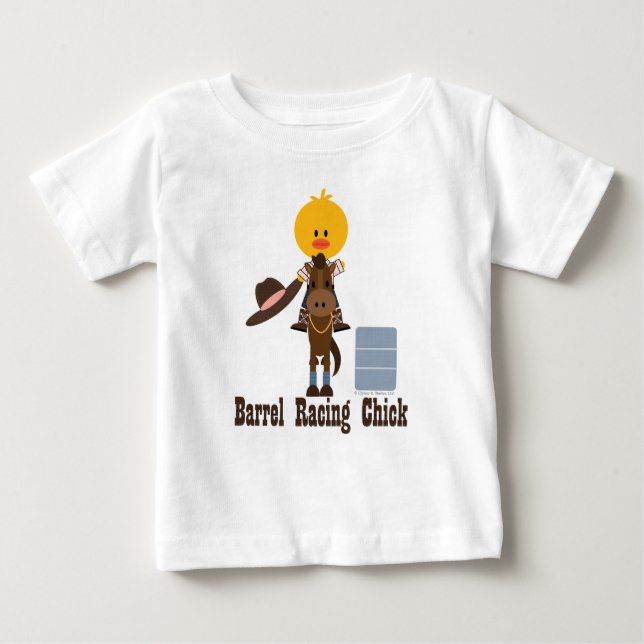 Barrel Racing Chick Bio Baby Bodysuit Baby T-shirt (Vorderseite)