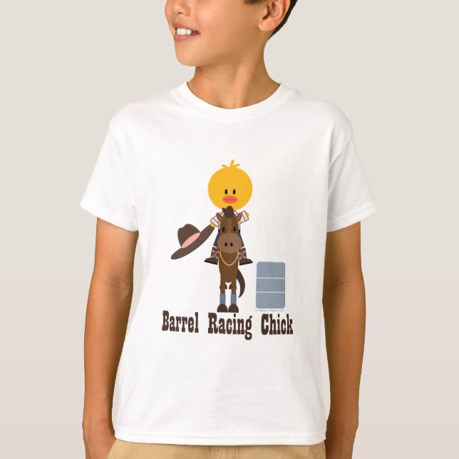 Barrel Racing Chick Kids Sweatshirt T-Shirt (Vorderseite)