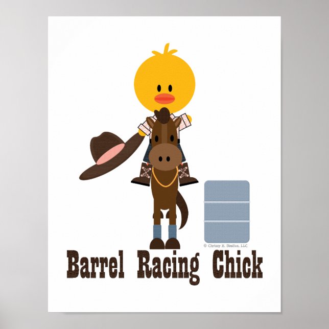 Barrel Racing Chick Poster (Vorne)