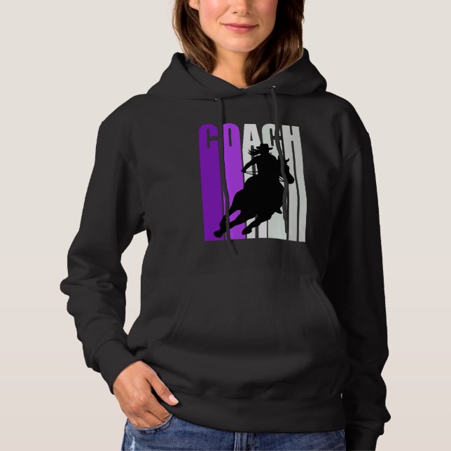 Barrel Racing Coach Instructor Cowgirl Hat Western Hoodie (Vorderseite)