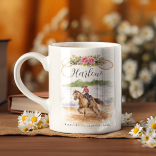 Barrel Racing Cowgirl   Monogramm Rodeo Kaffeetasse