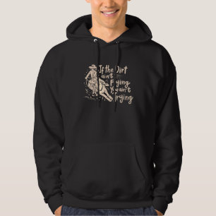 Barrel Racing Dirt Horseback Riding Lady Barrel Ra Hoodie