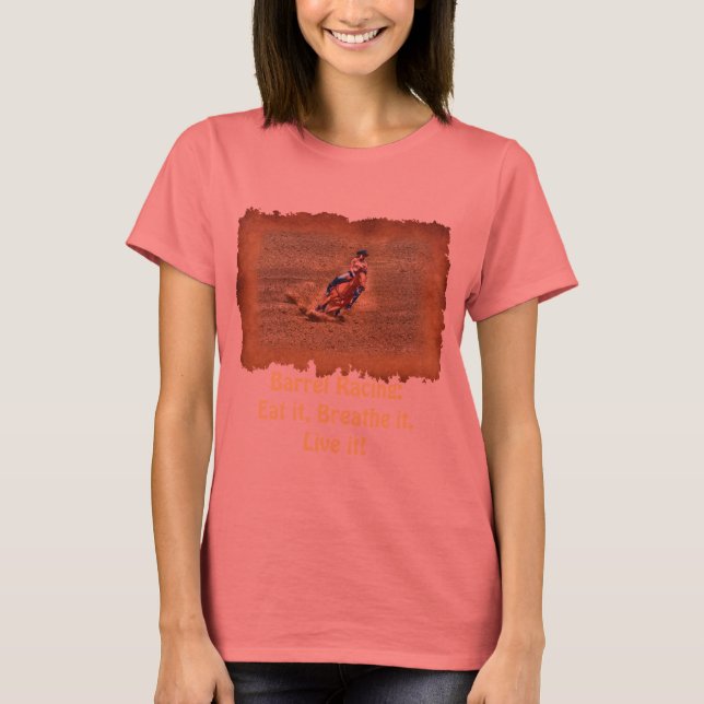 Barrel Racing - Essen, atmen, leben! T-Shirt (Vorderseite)
