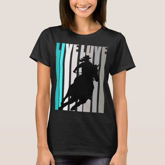 Barrel Racing Fierce Cowgirl Hat Western Theme Sou T-Shirt (Vorderseite)