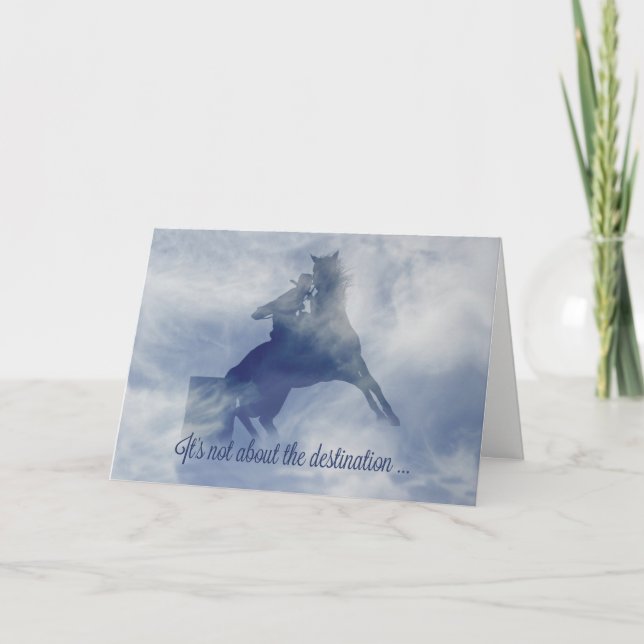 Barrel Racing Geburtstagskarte Karte (Vorderseite)