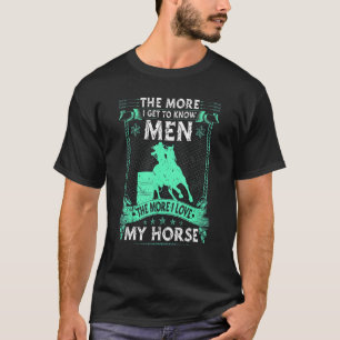 Barrel Racing I Liebe Mein Pferd Rodeo Cowgirl Bar T-Shirt