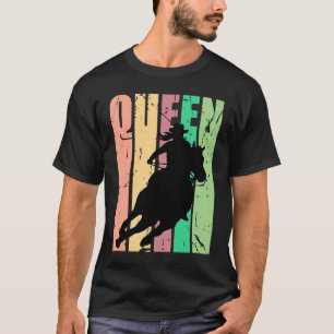 Barrel Racing Königin Rodeo Frauen Cowgirls Retro  T-Shirt