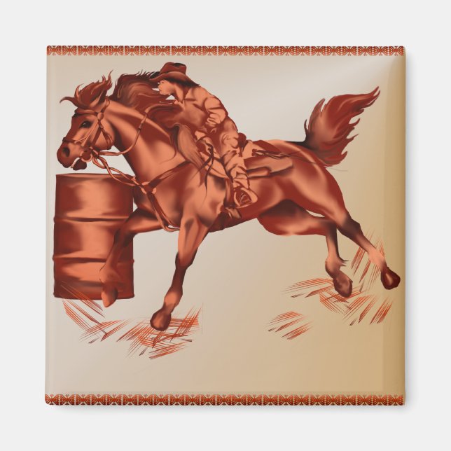 Barrel Racing _Magnet Magnet (Vorne)