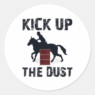Barrel Racing Rodeo Reiten Funny Runder Aufkleber