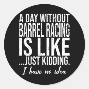 Barrel Racing Sportgeschenk Runder Aufkleber