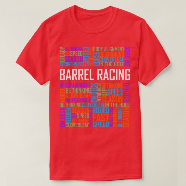 Barrel Racing Words T-Shirt (Design vorne)