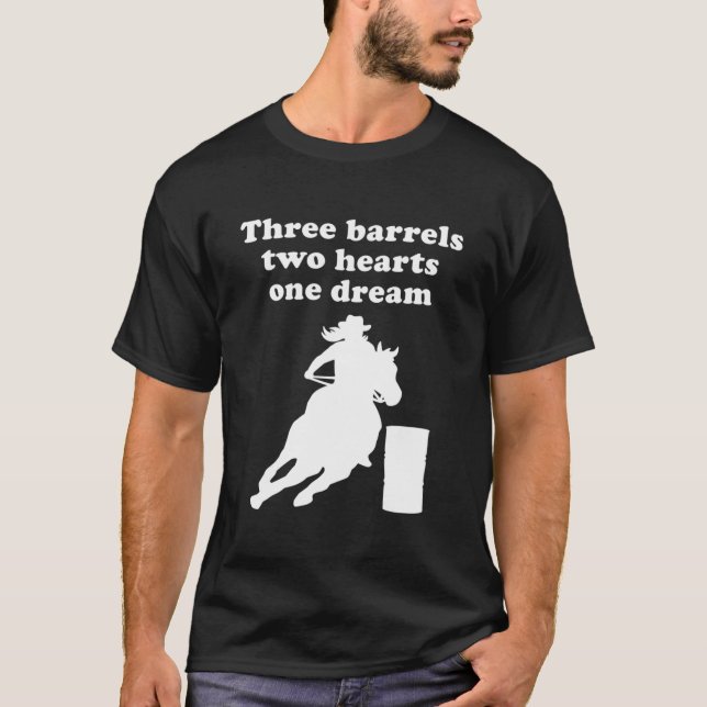 Barrel-Rennen für Mädchen Teens sie oder Frauen T-Shirt (Vorderseite)