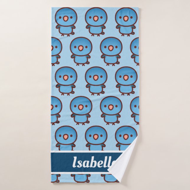 Barrennsittich/Kobalt Badehandtuch (Badehandtuch)