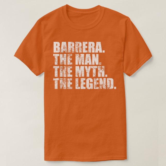 BarreraBarrera Familienname Barrera Nachname Barre T-Shirt (Design vorne)