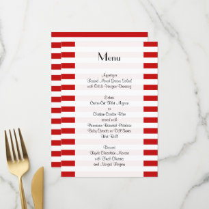 Barres rouges, Motif trié, Lignes, Menu
