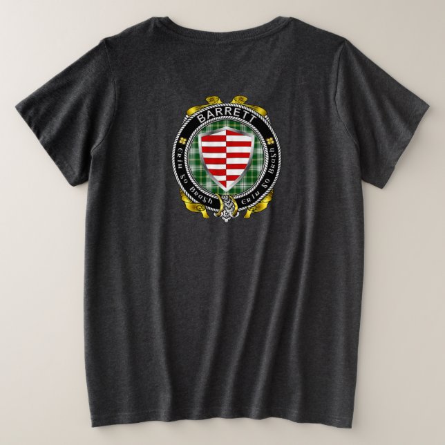 Barrett Irish Shield Women's Große Größe T-Shirt (Design Rückseite)