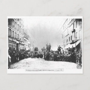 Barricade in der Rue de Flandre Postkarte