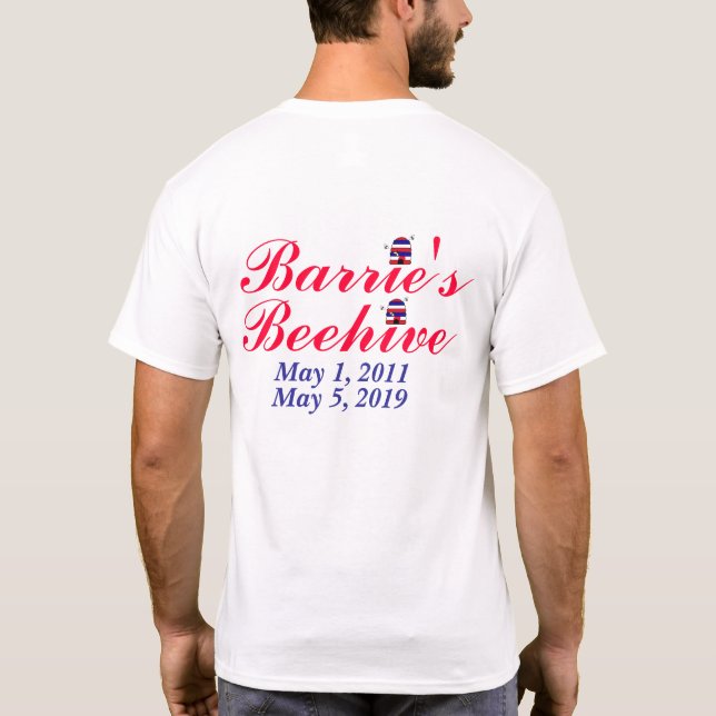 Barries Bienenstock-T - Shirt (Rückseite)