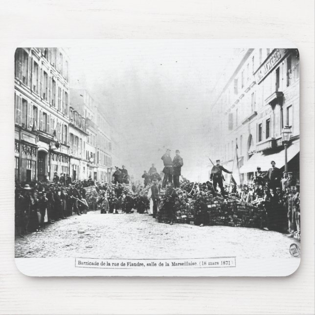 Barrikade in der Rue de Flandre Mousepad (Vorne)
