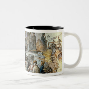 Barrikaden in Marzstrasse, Wien, 1848 Zweifarbige Tasse