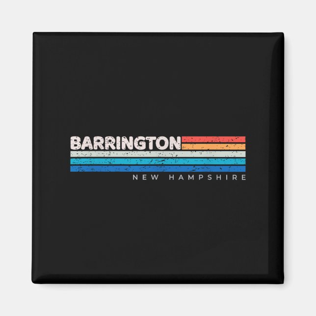 Barrington Nh New Hampshire Retro Design  Magnet (Vorne)