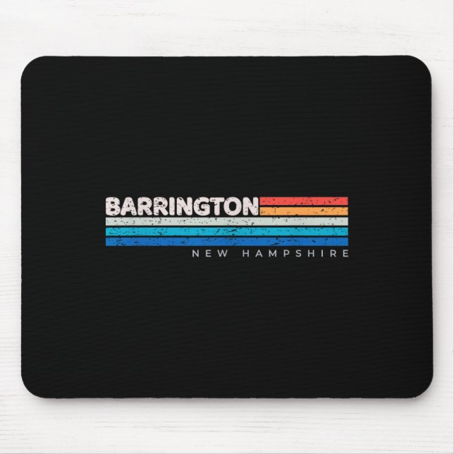 Barrington Nh New Hampshire Retro Design  Mousepad (Vorne)