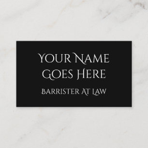 Barrister Classique Au Carte de visite De Droit
