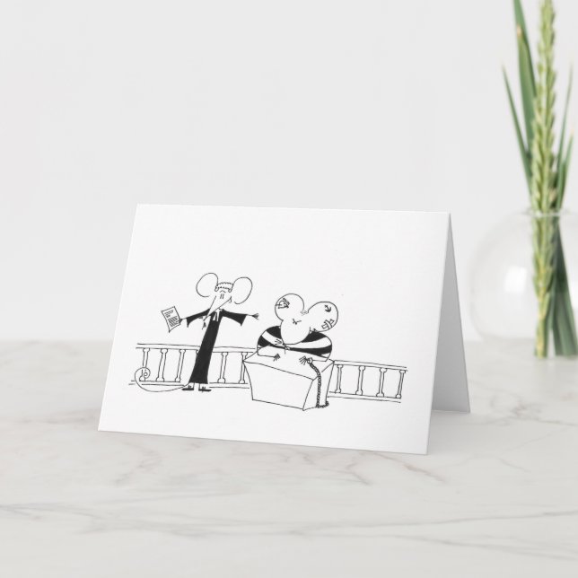 Barrister-Plakette - Maus-Grußkarte Karte (Vorderseite)