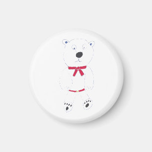Barry Bear Round Magnet