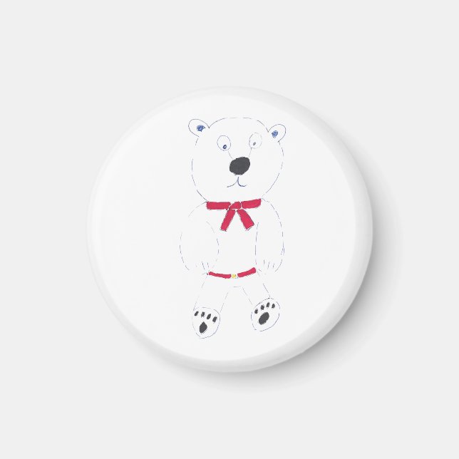 Barry Bear Round Magnet (Vorne)