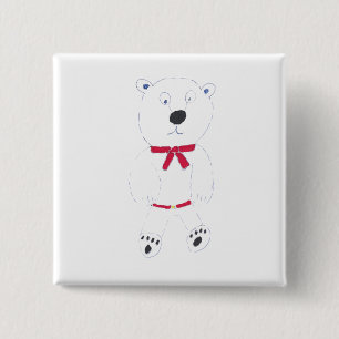 Barry Bear Square Abzeichen Button