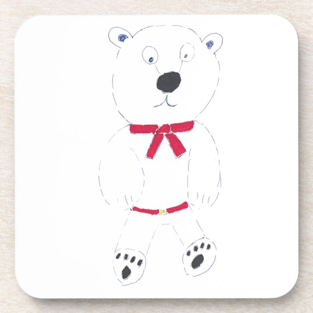 Barry Bear Square Untersetzer (Vorderseite)