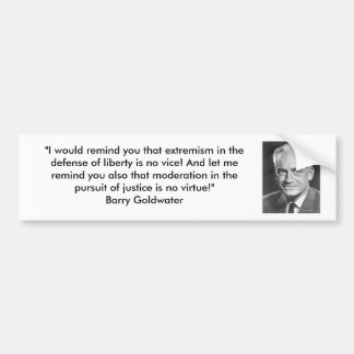 Barry Goldwater - Extremismus und Freiheit Autoaufkleber
