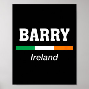 Barry irischer Familienname St Patricks Day Irland Poster