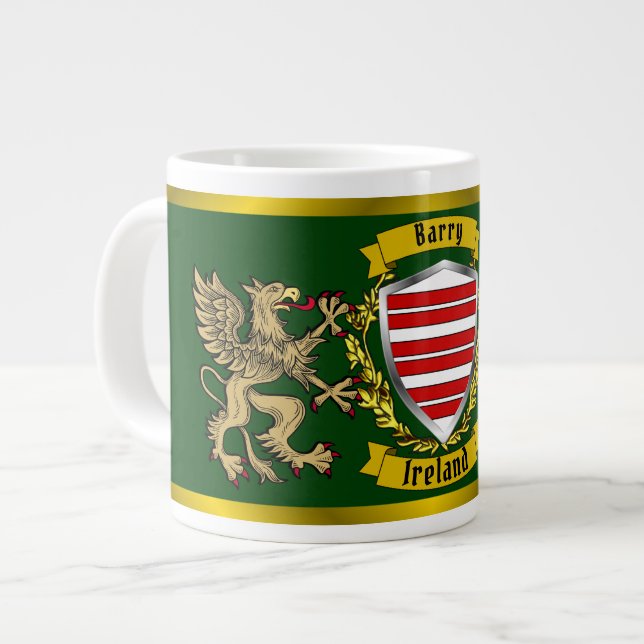 Barry Irish Shield & Griffins Jumbo-Tasse (Vorderseite Links)