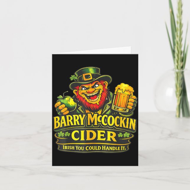 Barry mccockiner mcconconner irischer Pub lustiger Karte (Vorderseite)