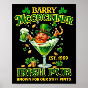 Barry mccockiner mcconconner irischer Pub lustiger Poster