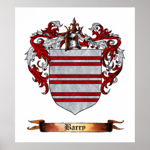 Barry-Schild der Arme Poster