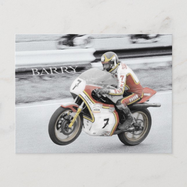 Barry Sheene Postkarte (Vorderseite)