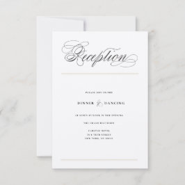 Bars Classiques - Carte de la réception de mariage