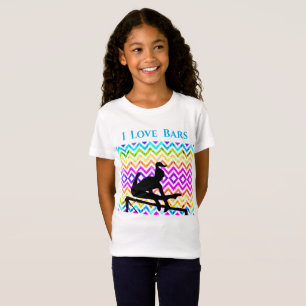 Bars Inéven Gymnastique Girls Cute Chevron T-Shirt